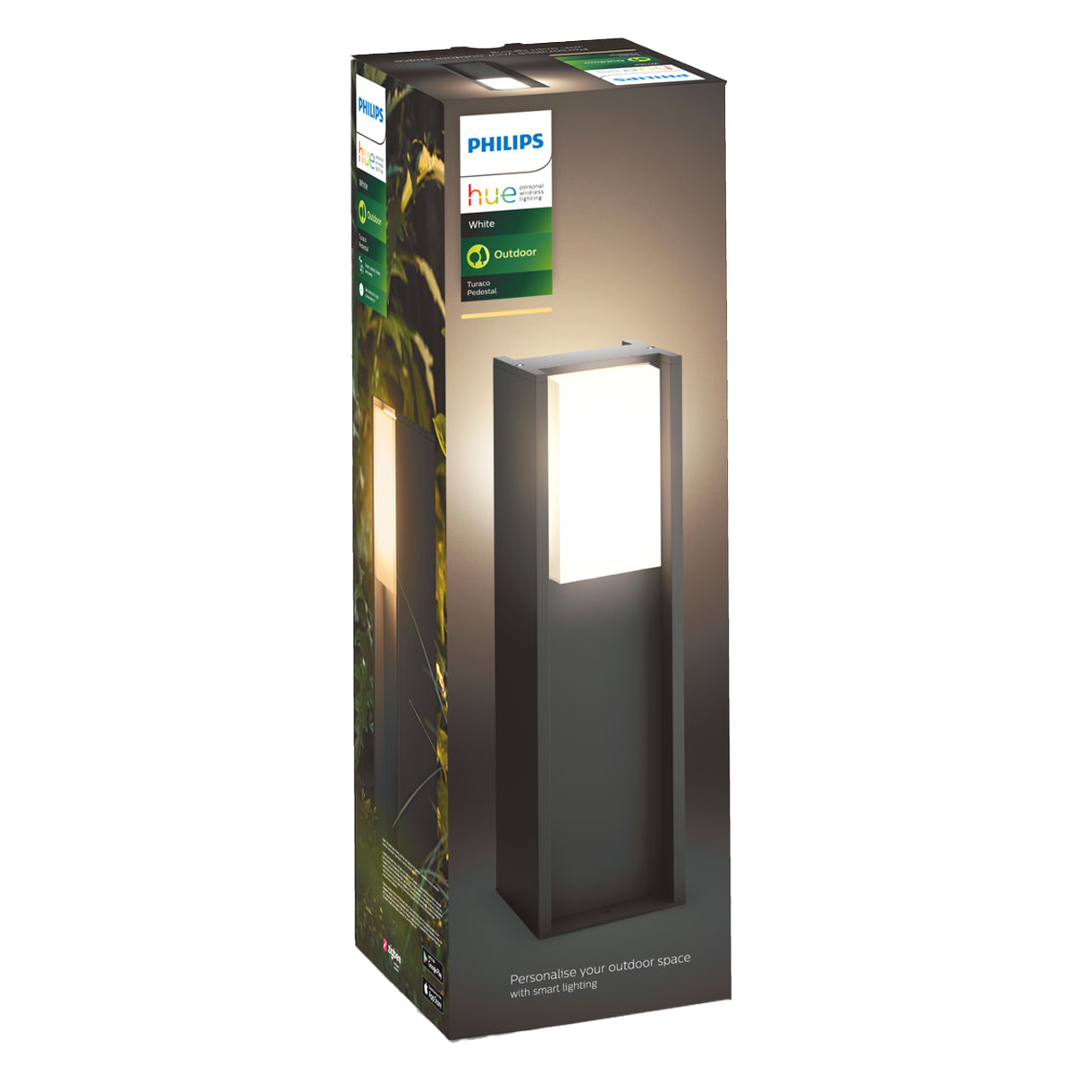 PHILIPS Hue White Turaco Pedestal Στύλος Φωτισμού Εξωτερικού Χώρου Ανθρακί - 4