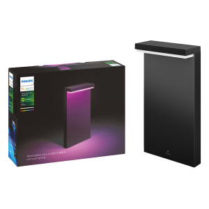 PHILIPS Hue White & Color Ambiance Nyro Pedestal Επιτοίχιο Φωτιστικό Εξωτερικών Χώρων