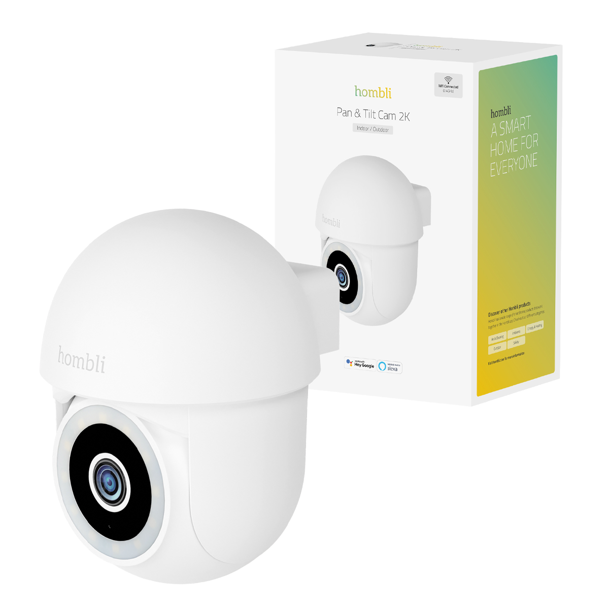 HOMBLI Outdoor Compact Camera Pan & Tilt Wi-Fi Εξωτερική Κάμερα Λευκή - 2