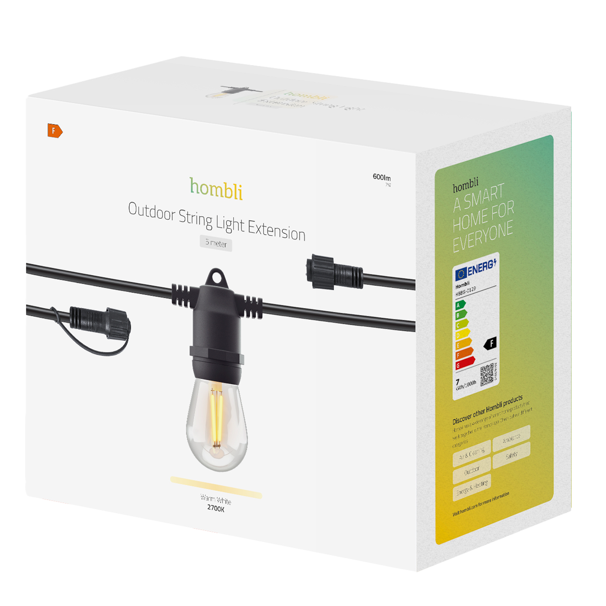 HOMBLI Επέκταση Light String Εξωτερικού Χώρου 5m - 3