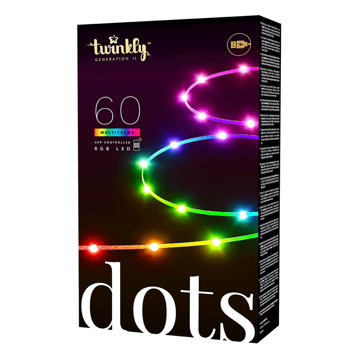 Διάφανη Έξυπνη RGB Ταινία Φωτισμού TWINKLY Dots 60LED 3 Μέτρων
