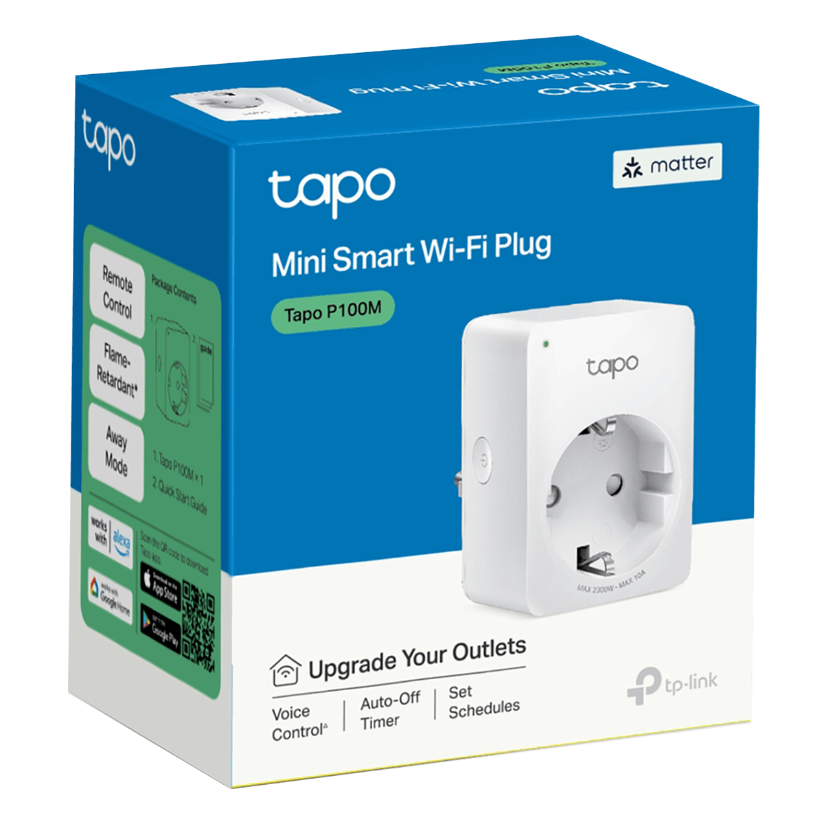 Έξυπνη Πρίζα TP-LINK Tapo P100M Matter Wi-Fi - 2
