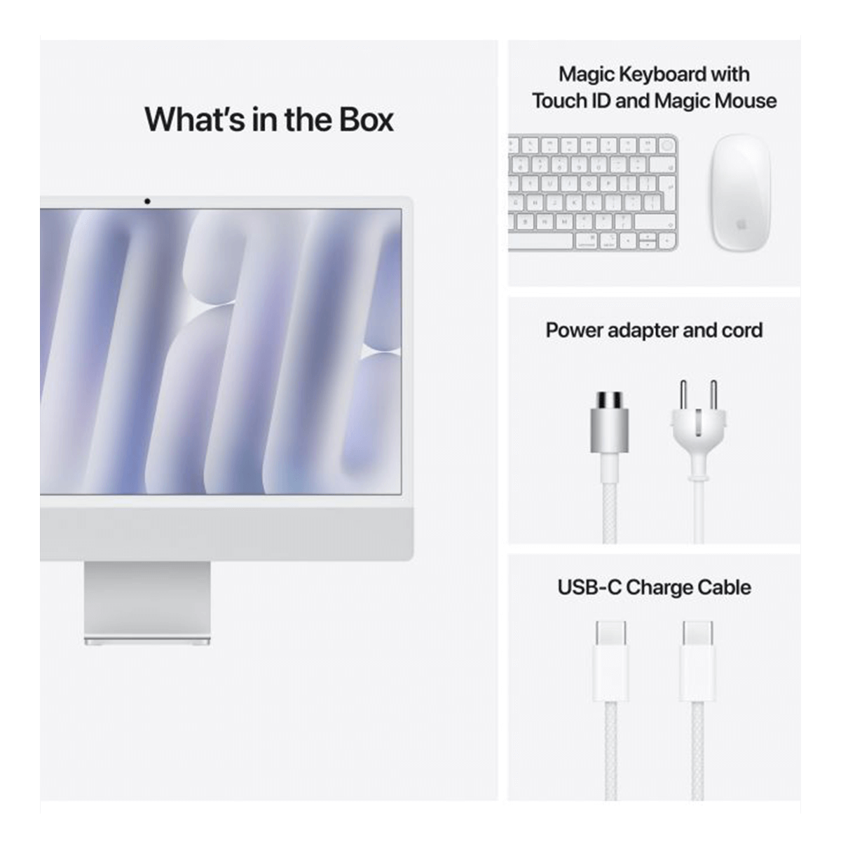 APPLE iMac M4 24'' Retina 4.5K/ M4 10C/ 24GB/ 512GB SSD/ GPU 10C Ασημί (Αγγλικό Πληκτρολόγιο) - 4