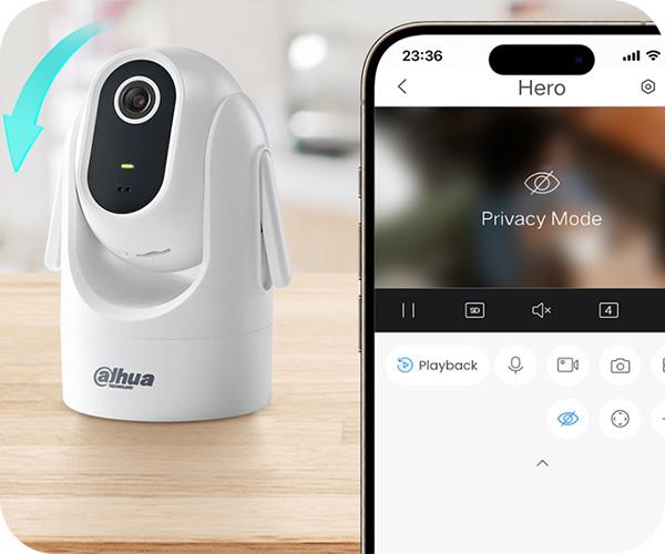 DAHUA H4C Pan & Tilt 4MP Wi-Fi privacy