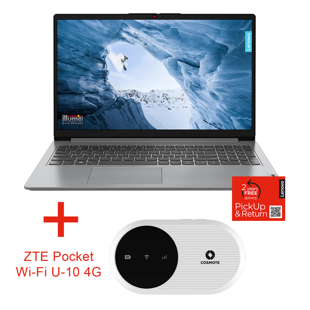 LENOVO IdeaPad 1 15.6'' FHD/ Intel Celeron N4120/ 8GB/ 128GB & ZTE Pocket Wi-Fi U-10 4G BUNDLE