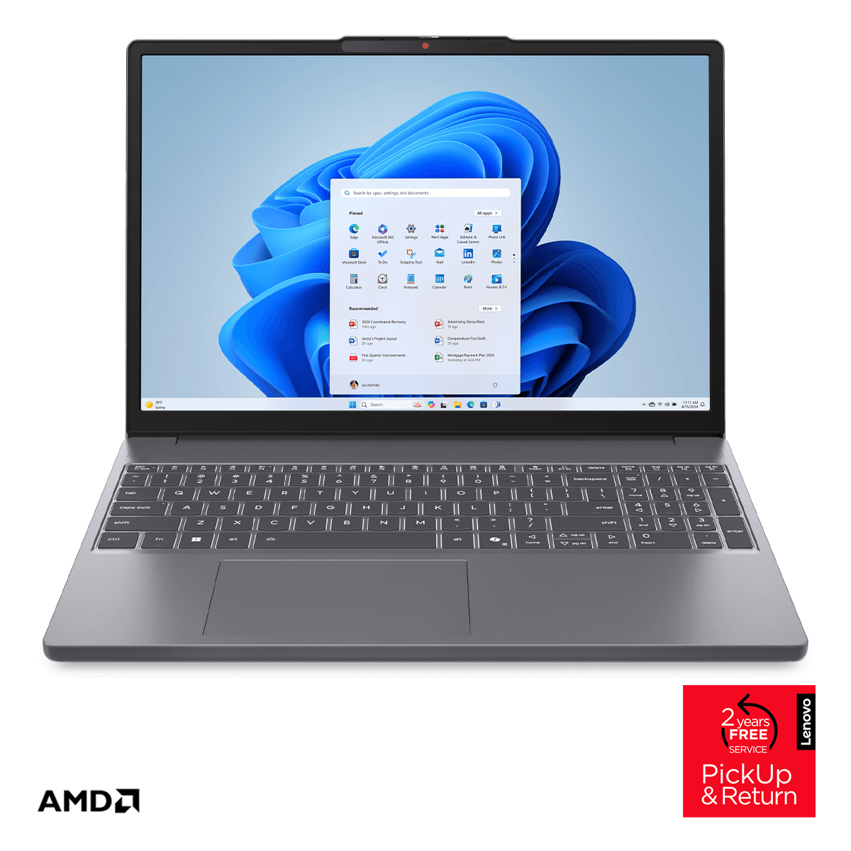 LENOVO IdeaPad Slim 3 15.3'' IPS/ AMD Ryzen 5 AI 7533HS/ 16GB/ 512GB SSD/ Windows 11 Home S Laptop LunaGrey