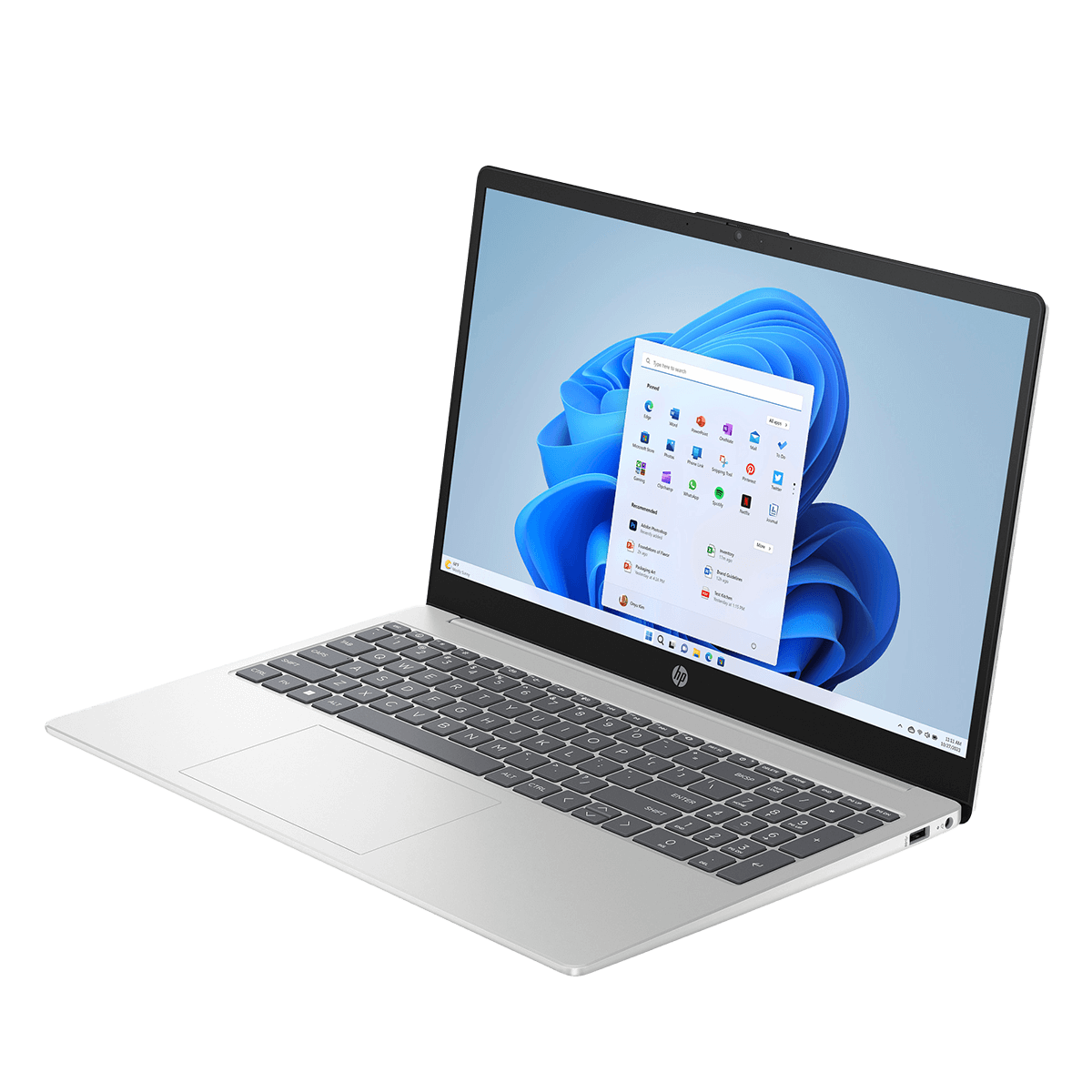 HP 15-fc0086nv 15.6'' FHD/  AMD Ryzen 5 7520U/ 16GB/ 512GB SSD/ AMD Radeon Graphics/ Windows 11 Silver Laptop - 3