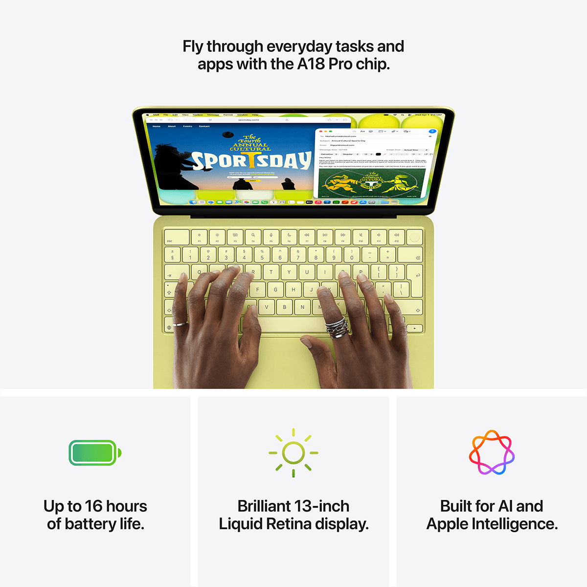 APPLE MacBook Neo 13'' A18 Pro Chip with 6-core CPU & 5-core GPU /8GB Ram /512GB /Laptop Silver (MHFC4GR/A) - 4