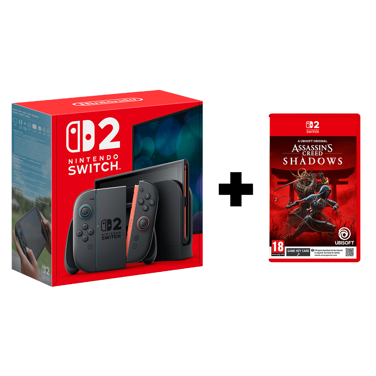 Nintendo Switch 2 Light Blue / Light Red Joy-Con + Assassin's Creed Shadows