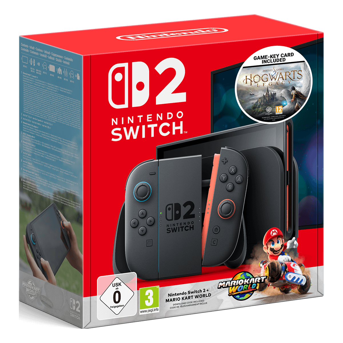 Nintendo Switch 2 Light Blue / Light Red Joy-Con Mario Kart World + Hogwarts Legacy - 2