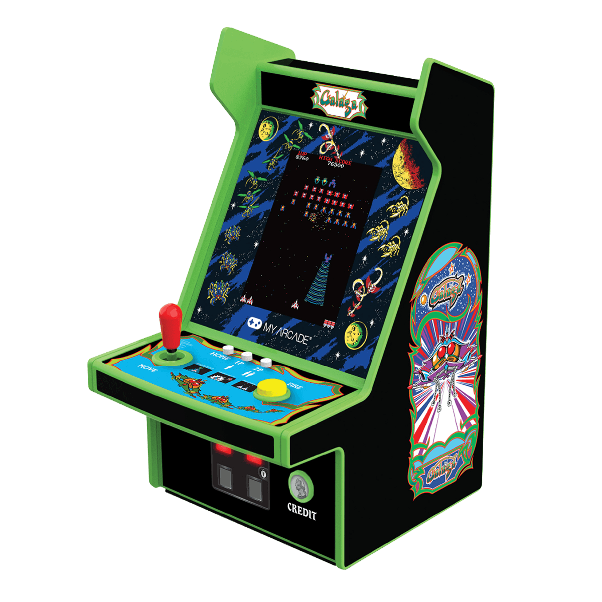 MY ARCADE GALAGA Micro Player Pro Retro Φορητή Κονσόλα Arcade 6.8'' Black & Green - 2
