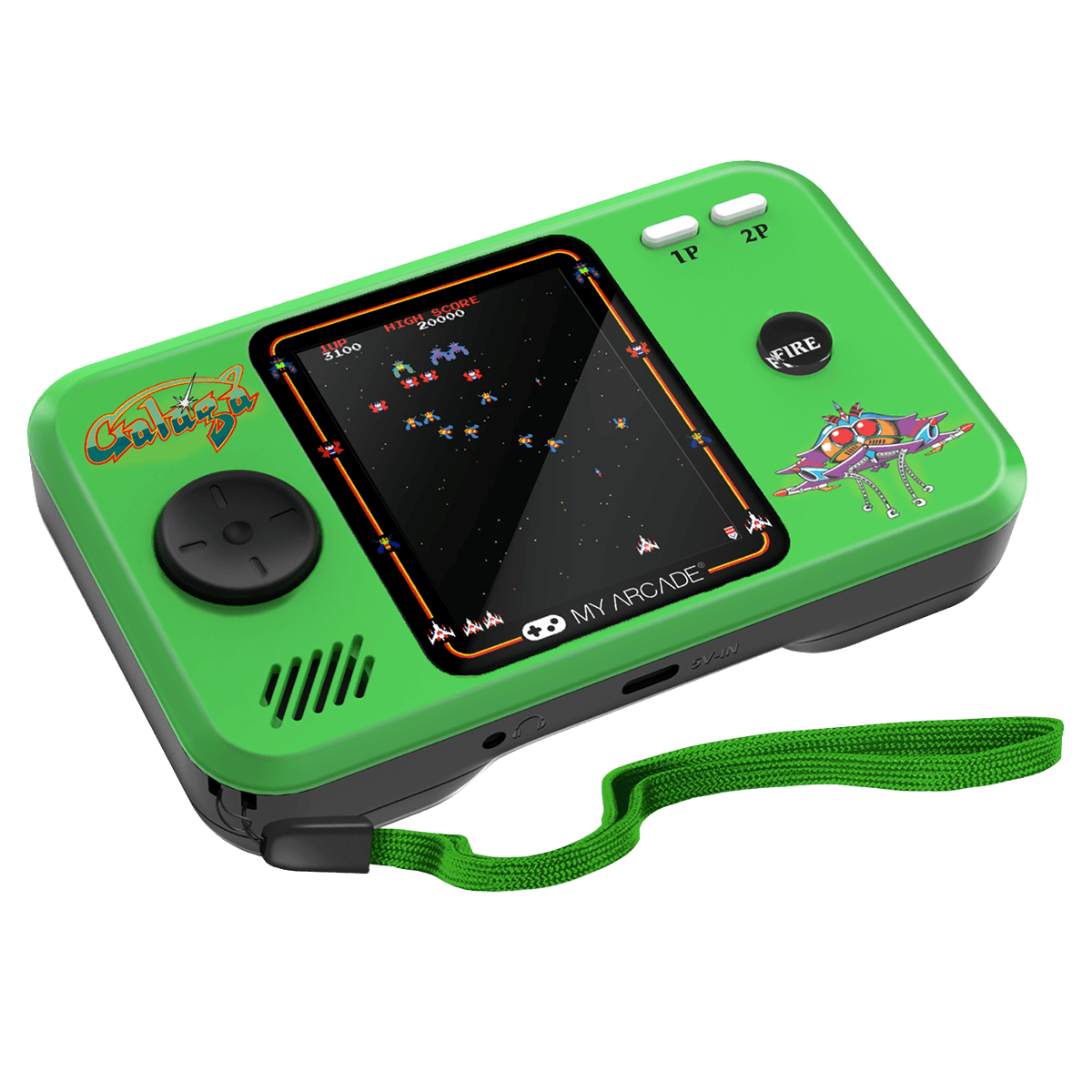 MY ARCADE GALAGA Pocket Player Pro Φορητή Κονσόλα Arcade Green & Black - 2