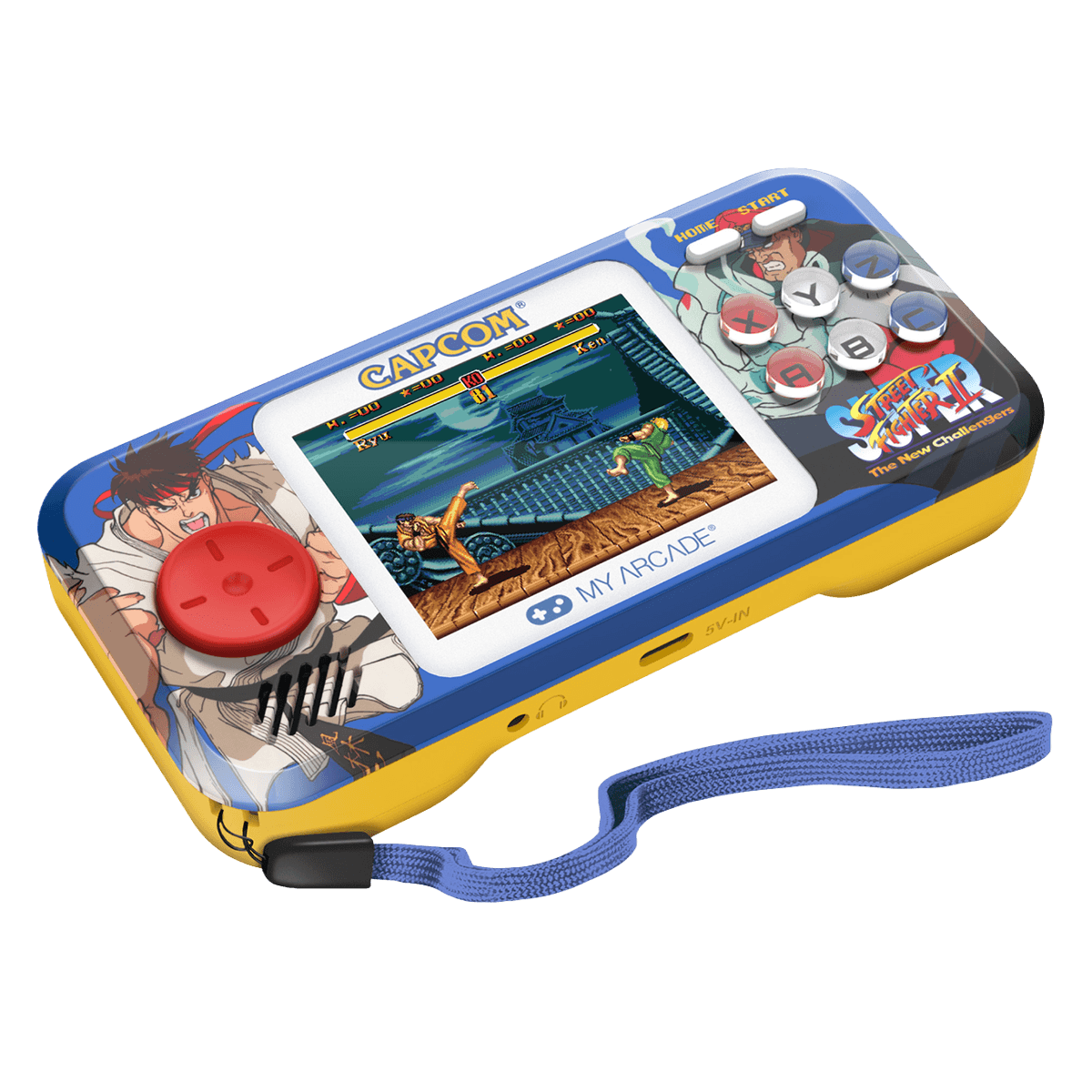 MY ARCADE Super Street Fighter II Portable Pocket Player Pro Gaming System Blue/ Yellow - 3