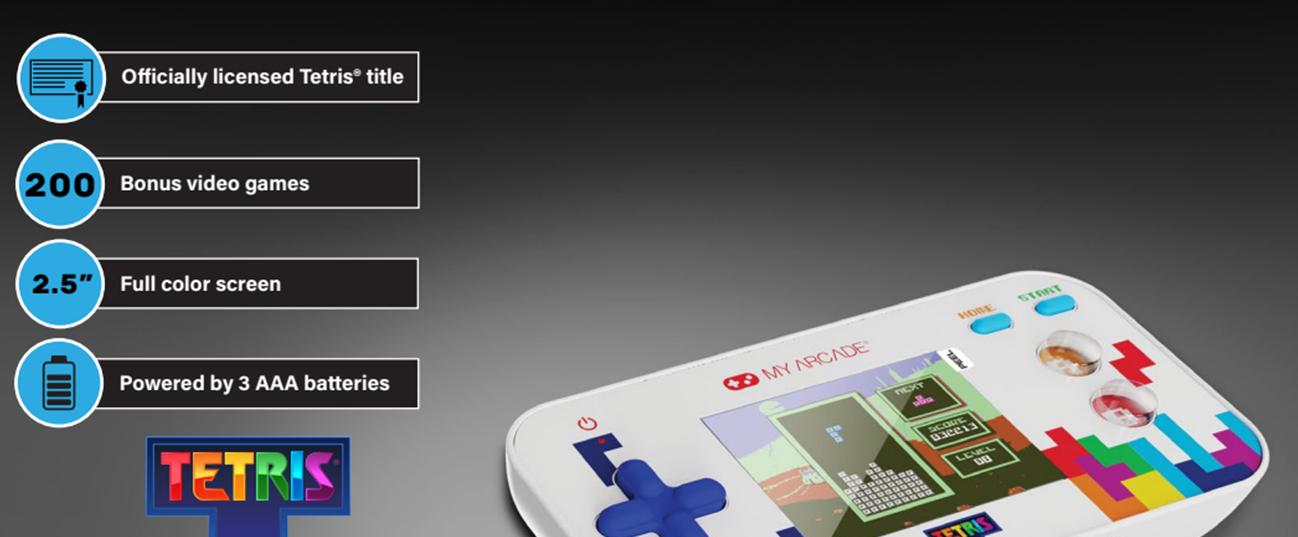 MY ARCADE TETRIS Portable Gamer V Video Game System