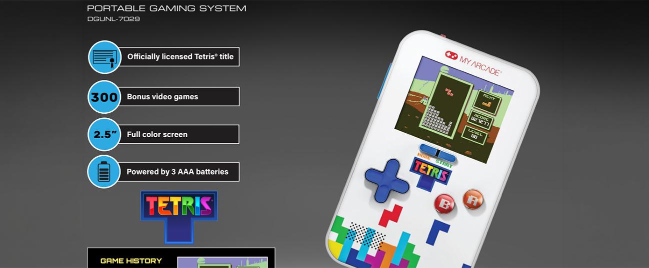 MY ARCADE TETRIS Portable Go Gamer Video Game System