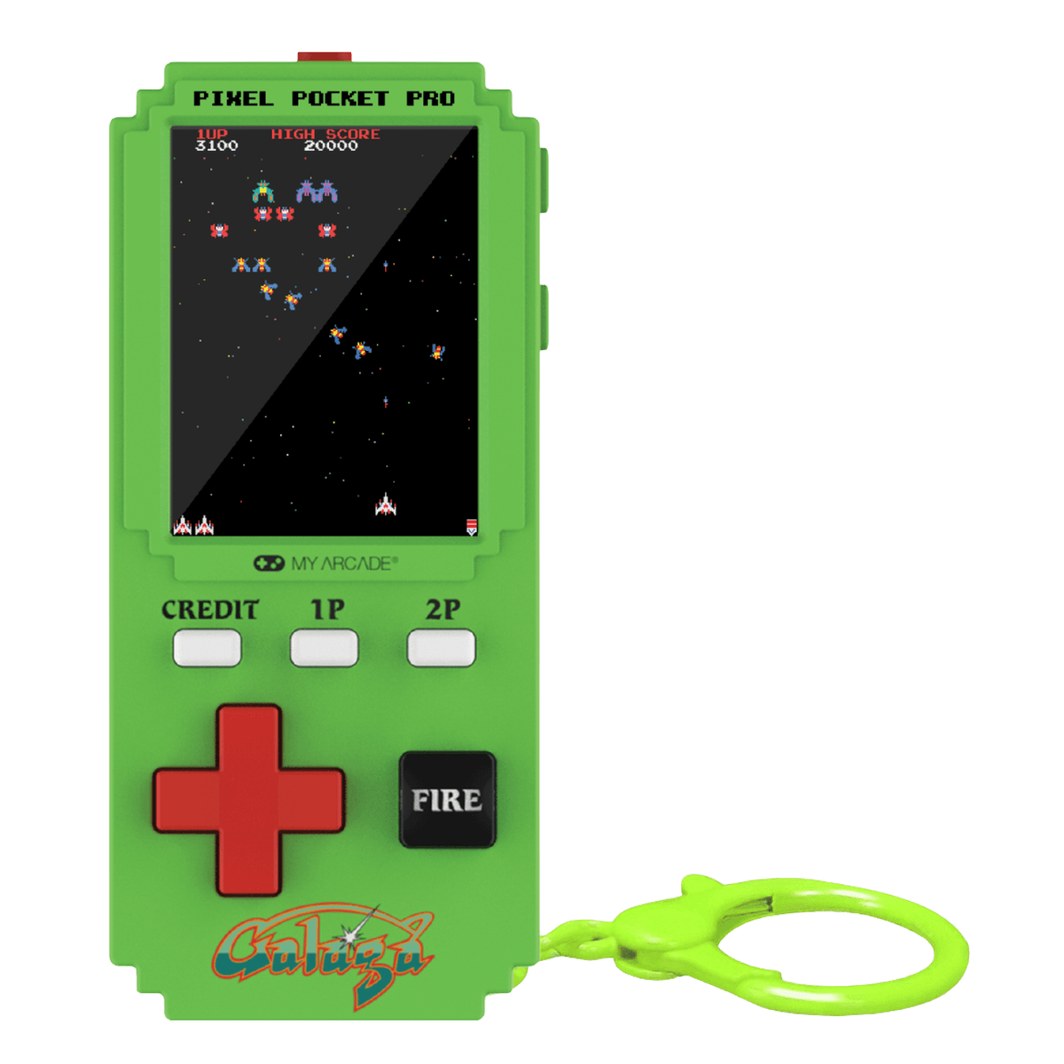 MY ARCADE GALAGA Pixel Pocket Pro Φορητή Κονσόλα Arcade Green & Black