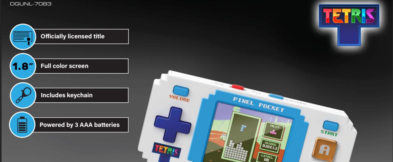 MY ARCADE TETRIS Mini Portable Pixel Pocket Gaming System