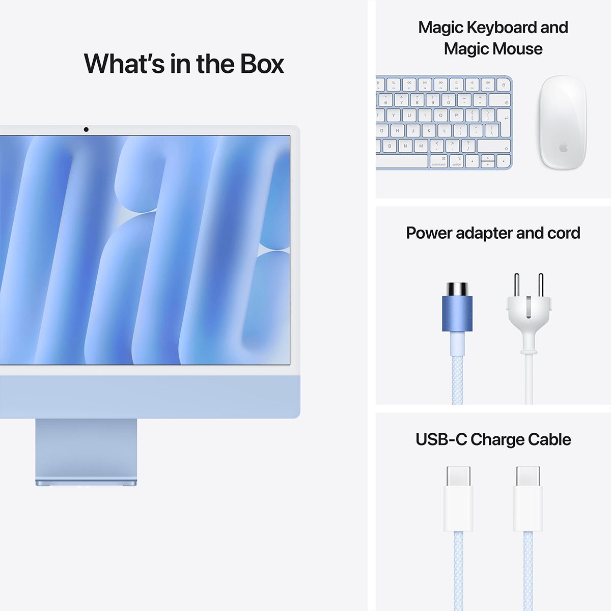 APPLE iMac 24" M4 Chip with 10-core CPU & 10-core GPU /16GB Ram /256GB /Blue All-in-One Desktop (MWV13GR/A) - 6