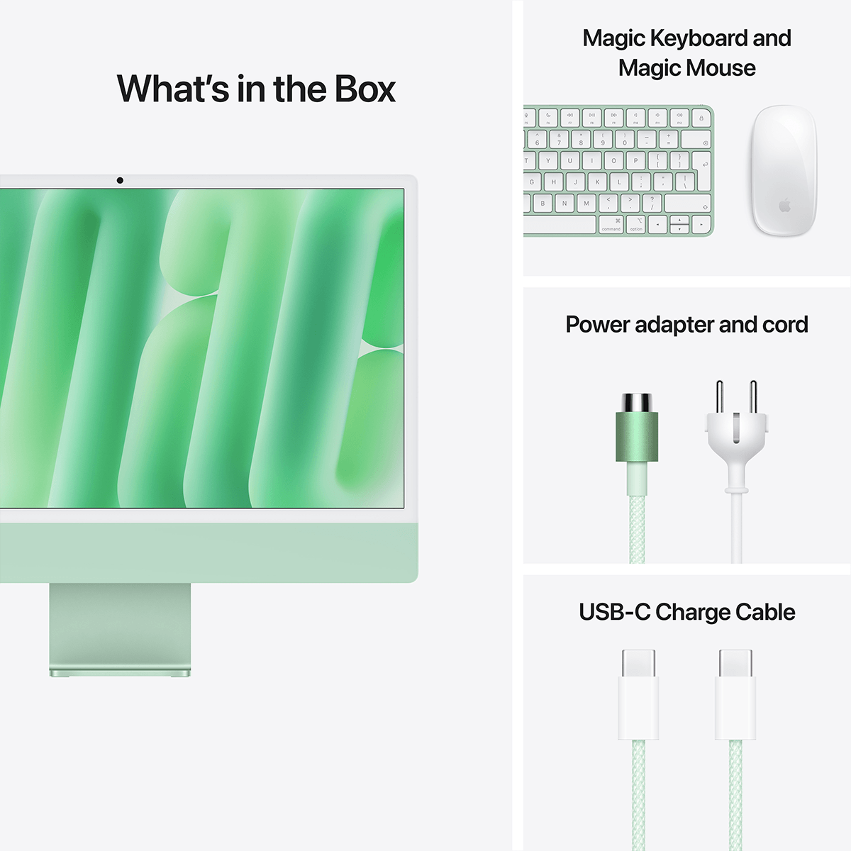APPLE iMac 24" M4 Chip with 10-core CPU & 10-core GPU /16GB Ram /256GB /Green All-in-One Desktop (MWUY3GR/A) - 6