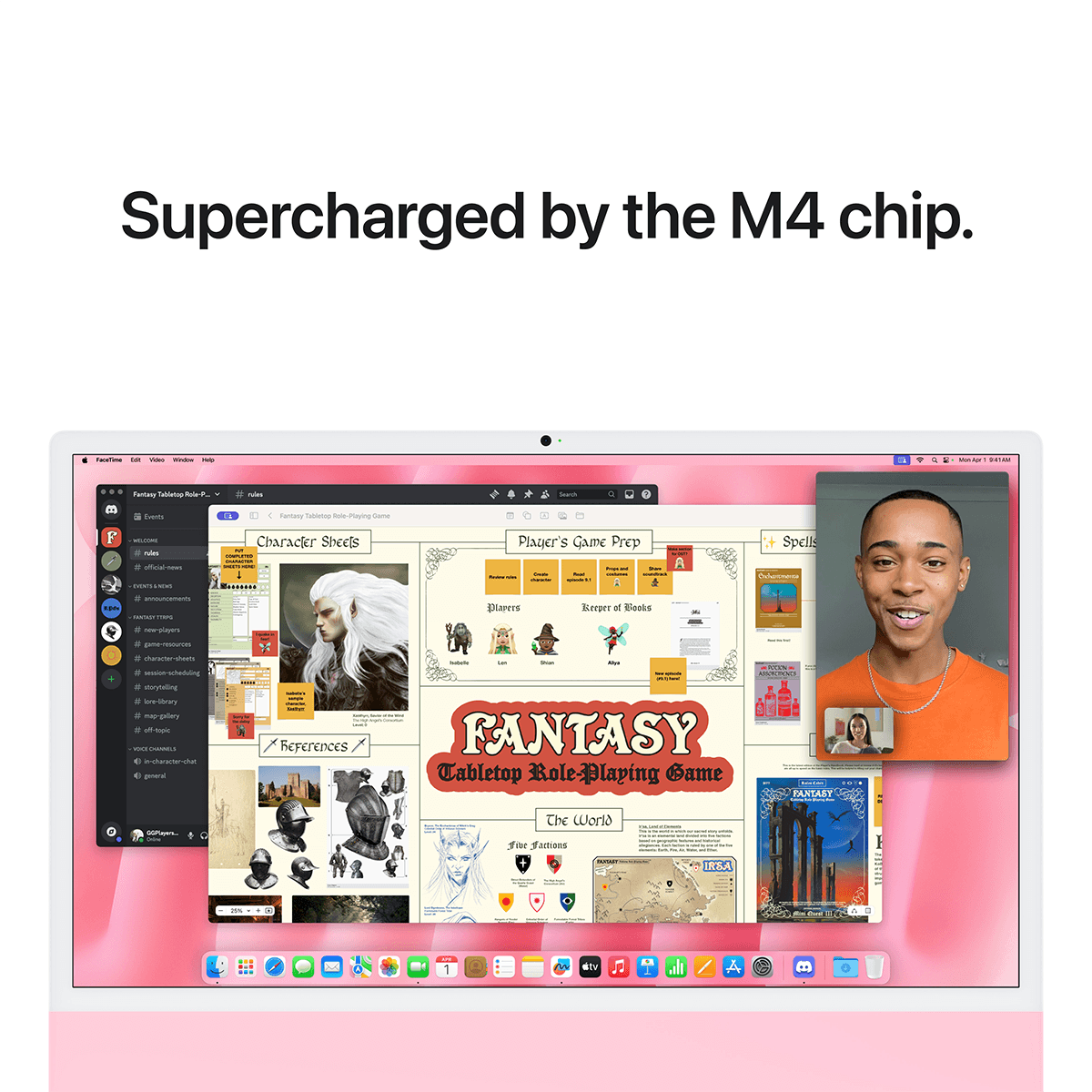 APPLE iMac 24" M4 Chip with 10-core CPU & 10-core GPU /16GB Ram /256GB /Pink All-in-One Desktop (MWV43GR/A) - 4