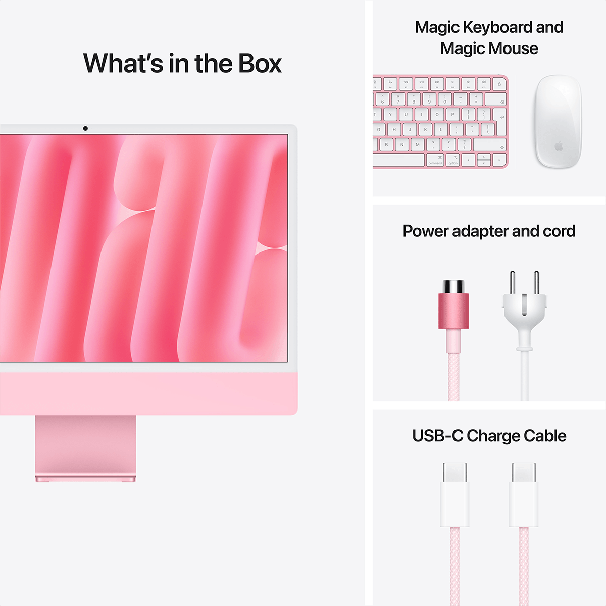 APPLE iMac 24" M4 Chip with 10-core CPU & 10-core GPU /16GB Ram /256GB /Pink All-in-One Desktop (MWV43GR/A) - 6