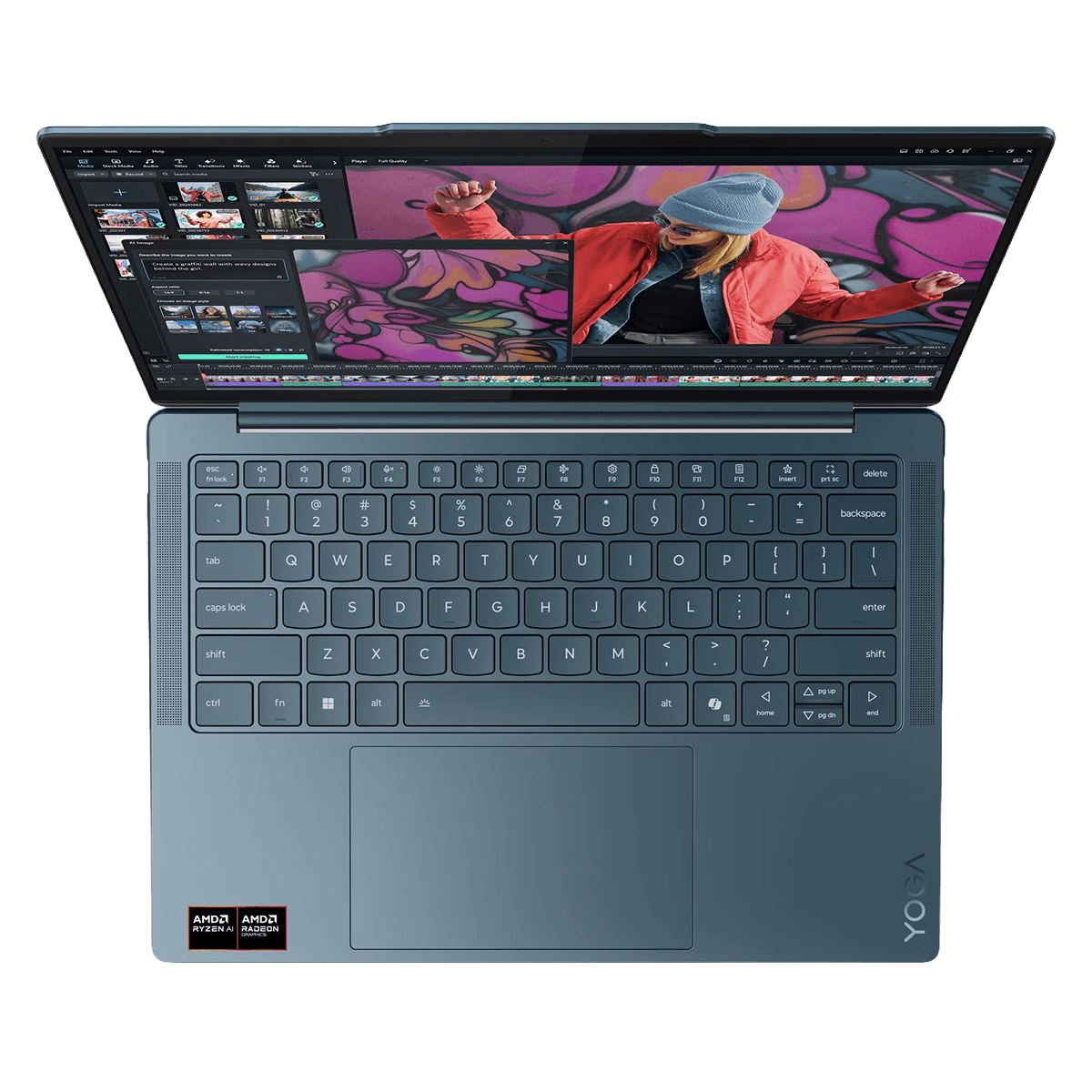 LENOVO Yoga Slim 7 14'' OLED AI/ AMD Ryzen AI 5 330/ 16GB/ 512GB SSD/ Windows 11 Home Laptop Tidal Teal - 2