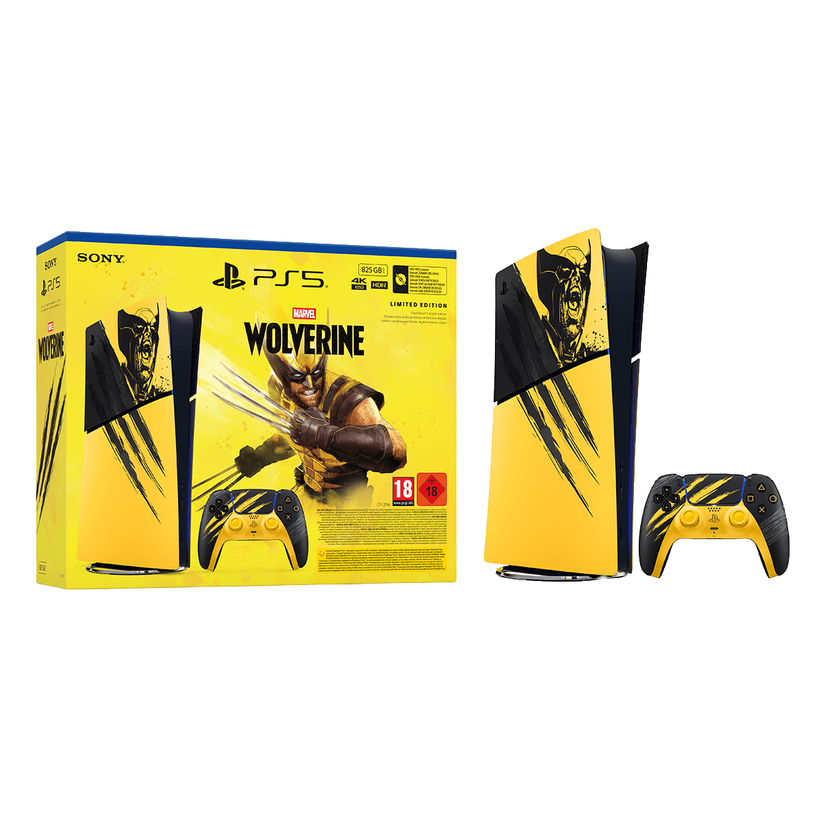 PlayStation 5 Slim Digital Edition 825GB + Marvel's Wolverine Battle Yellow Limited Edition - 6