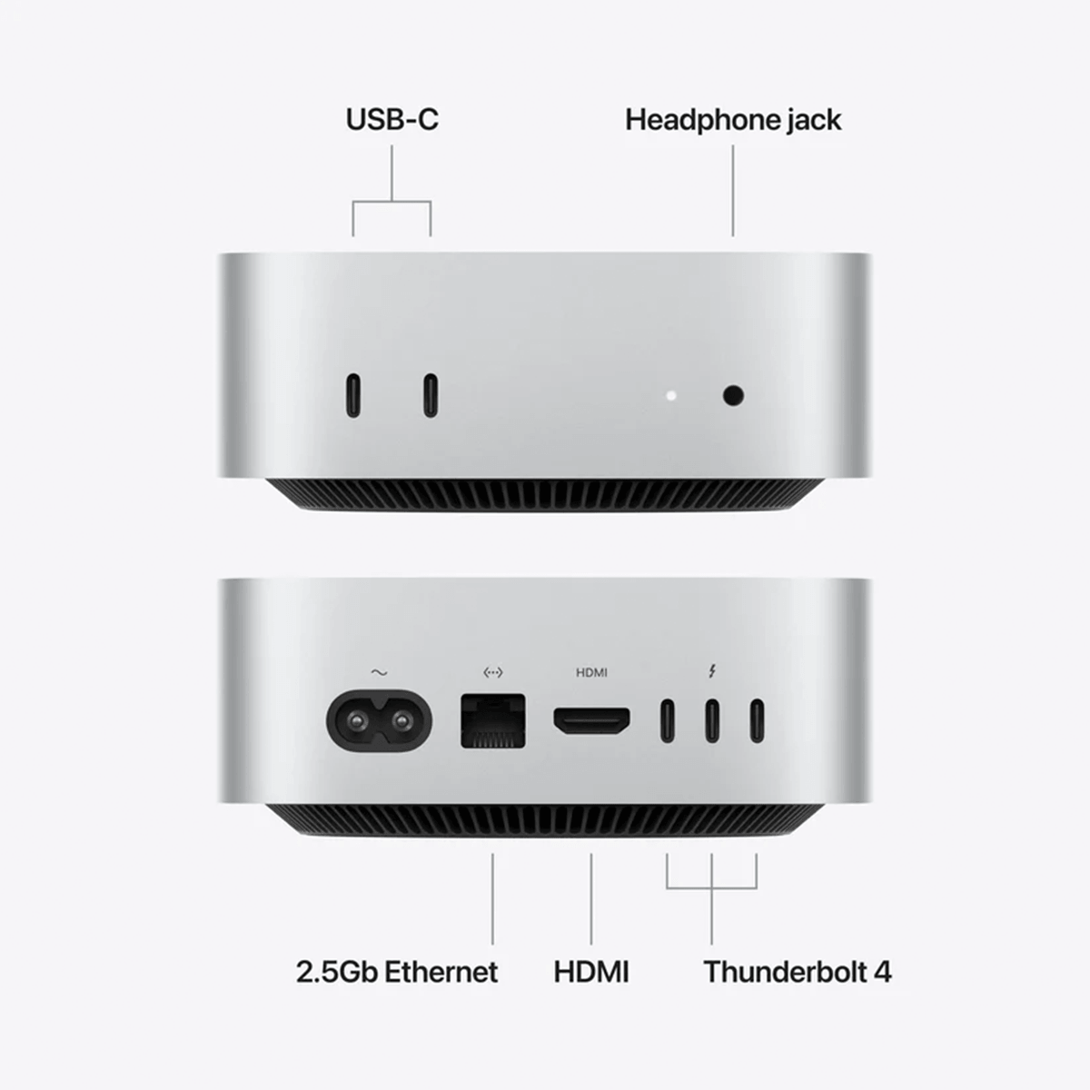 APPLE Mac mini M6 Chip with 12-core CPU & 12-core GPU 24GB Ram /512GB Silver Desktop (MHQM4GR/A) - 4