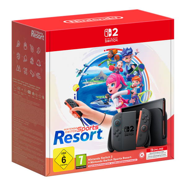 Nintendo Switch 2 Light Blue / Light Red Joy-Con + Switch 2 Sports Resort + 3 Months Nintendo Switch Online