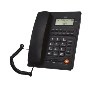 TELCO ενσύρματο τηλέφωνο TM-PA117 Μαύρο