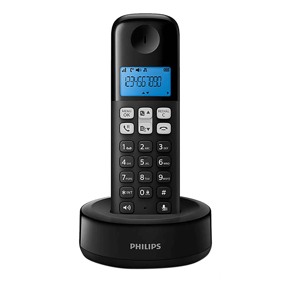 PHILIPS D1611 Μαύρο Ασύρματο Τηλέφωνο