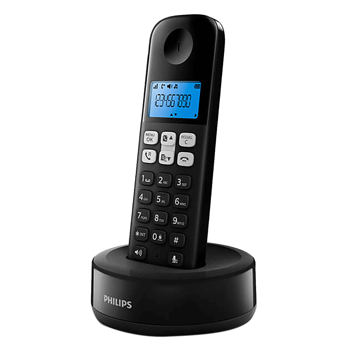 PHILIPS D1611 Μαύρο Ασύρματο Τηλέφωνο - 2