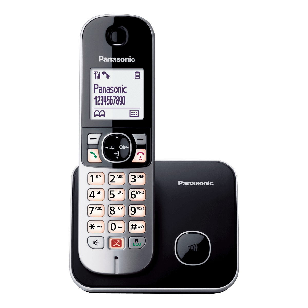 PANASONIC KX-TG6851GR Μαύρο/ Ασημί Ασύρματο Τηλέφωνο