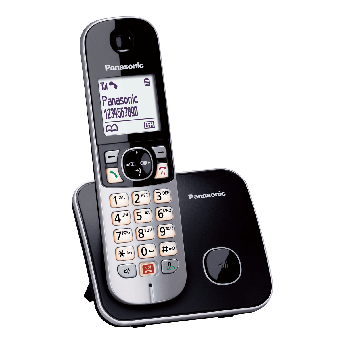 PANASONIC KX-TG6851GR Μαύρο/ Ασημί Ασύρματο Τηλέφωνο - 2
