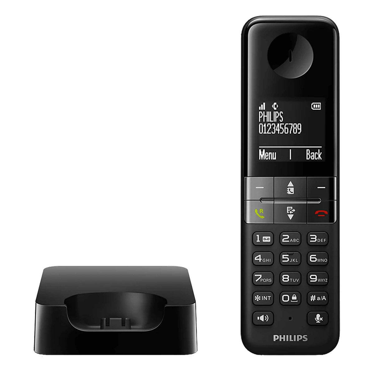 PHILIPS D4701/GRS Μαύρο Ασύρματο Τηλέφωνο