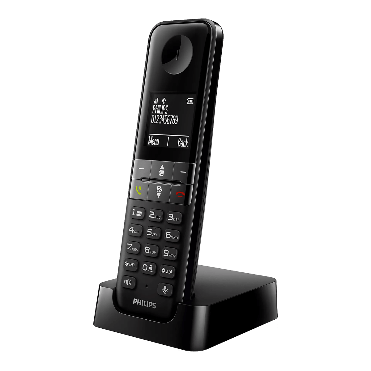 PHILIPS D4701/GRS Μαύρο Ασύρματο Τηλέφωνο - 2