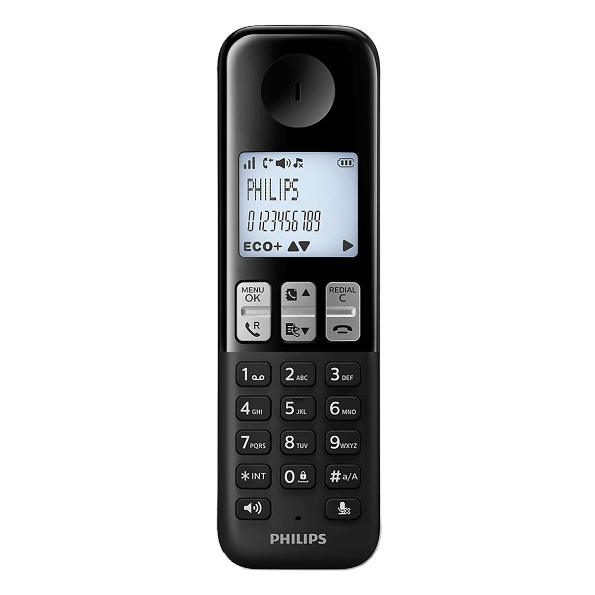 PHILIPS D2501 Μαύρο Ασύρματο Τηλέφωνο - 2