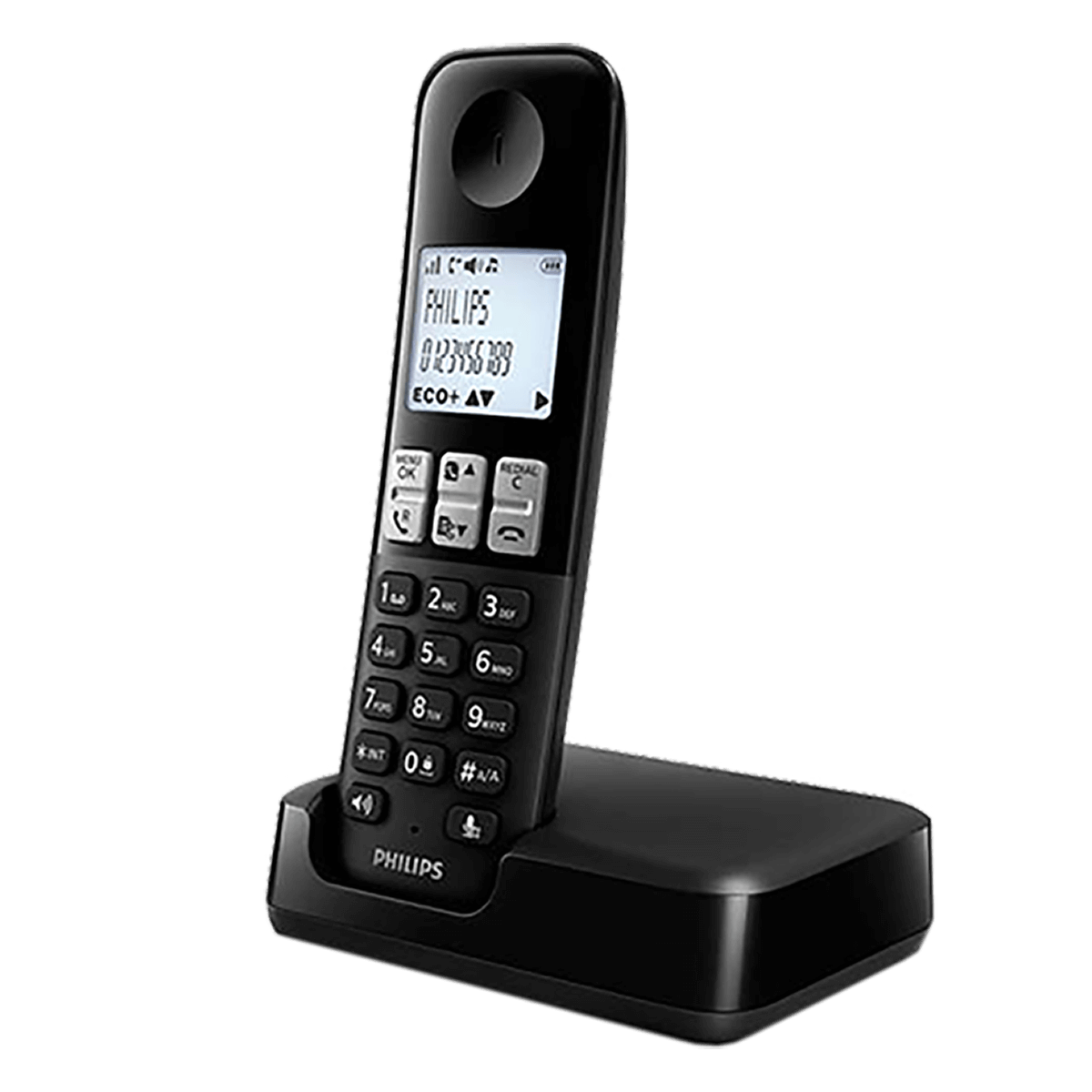 PHILIPS D2501 Μαύρο Ασύρματο Τηλέφωνο - 3