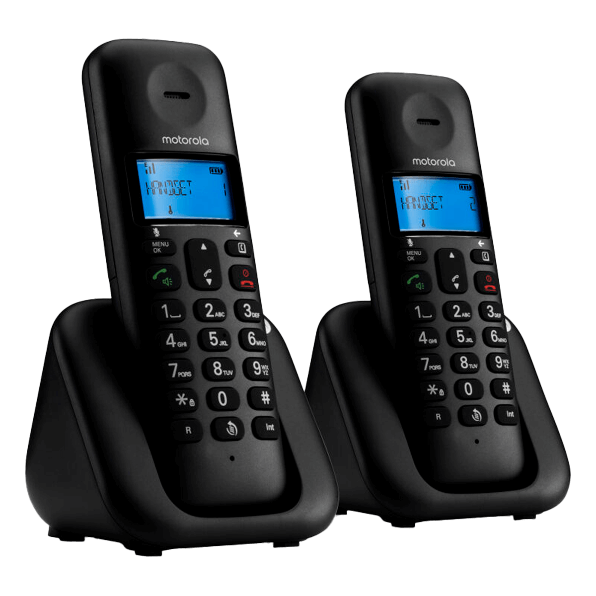 MOTOROLA T302 Duo Μαύρο Ασύρματο Τηλέφωνο - 2