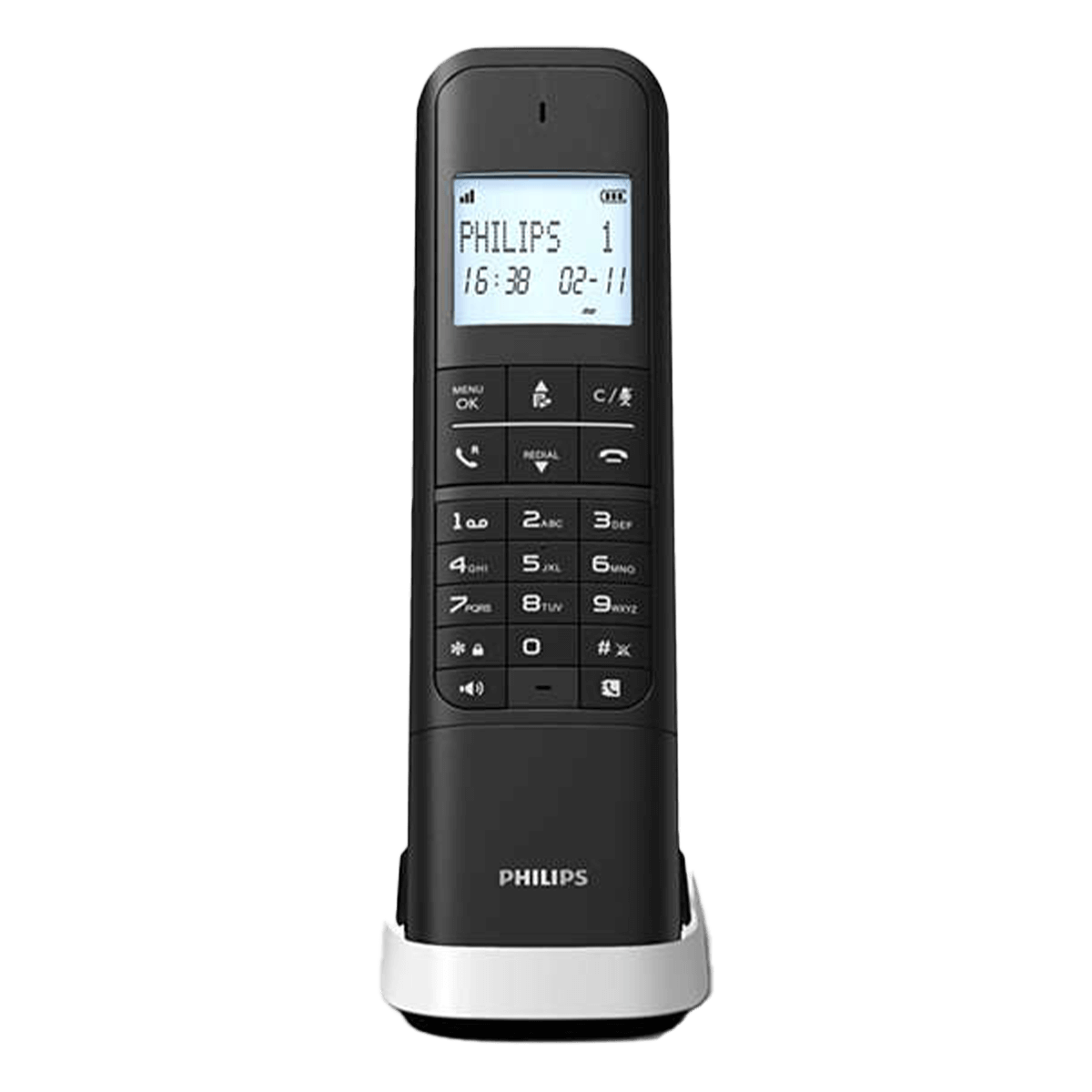 PHILIPS M4701 Μαύρο/ Λευκό Ασύρματο Τηλέφωνο