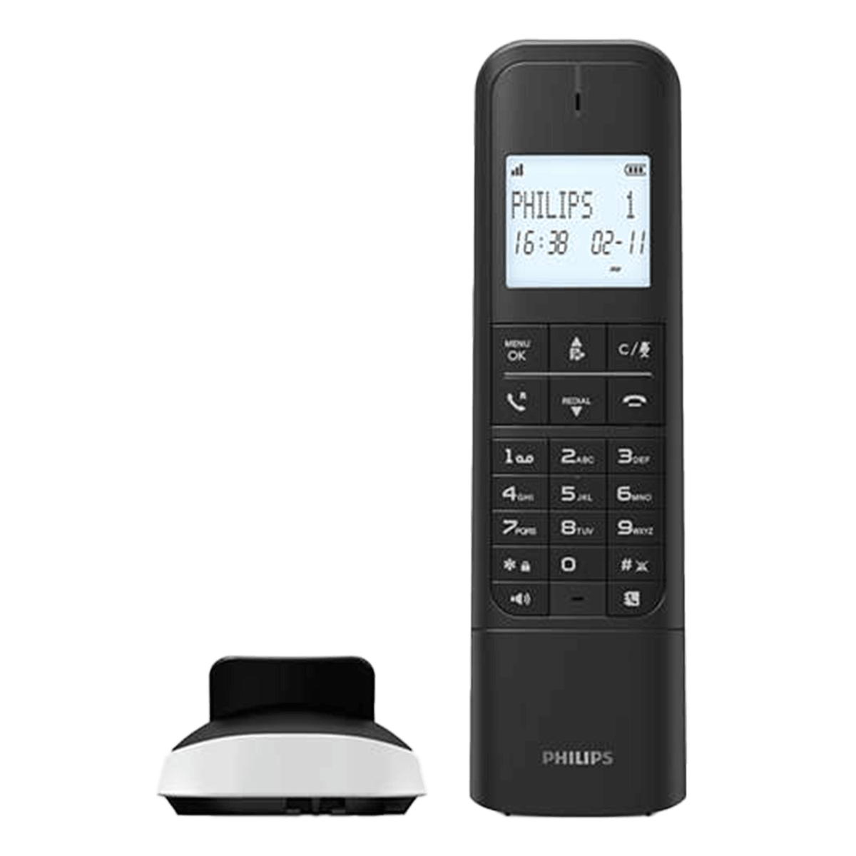 PHILIPS M4701 Μαύρο/ Λευκό Ασύρματο Τηλέφωνο - 2