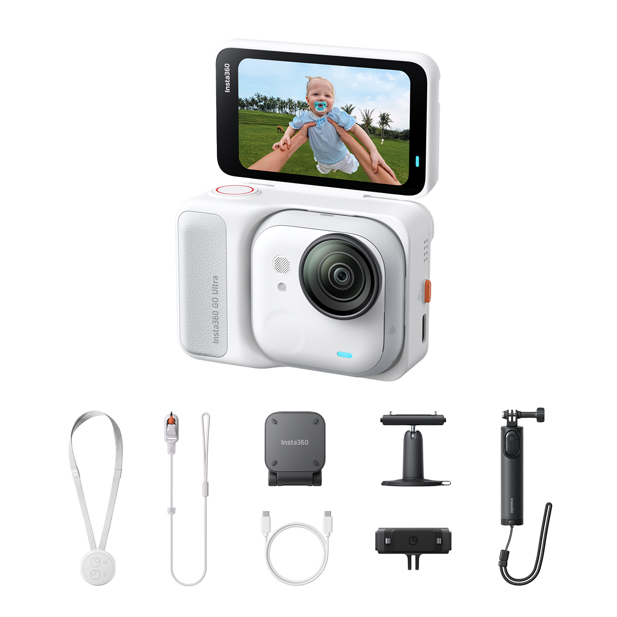 Insta360 GO Ultra Action Camera Bundle White
