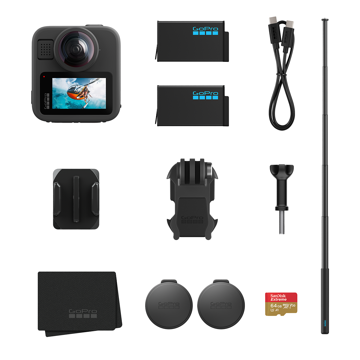 GoPro Max2 + Accessories Action Camera Bundle