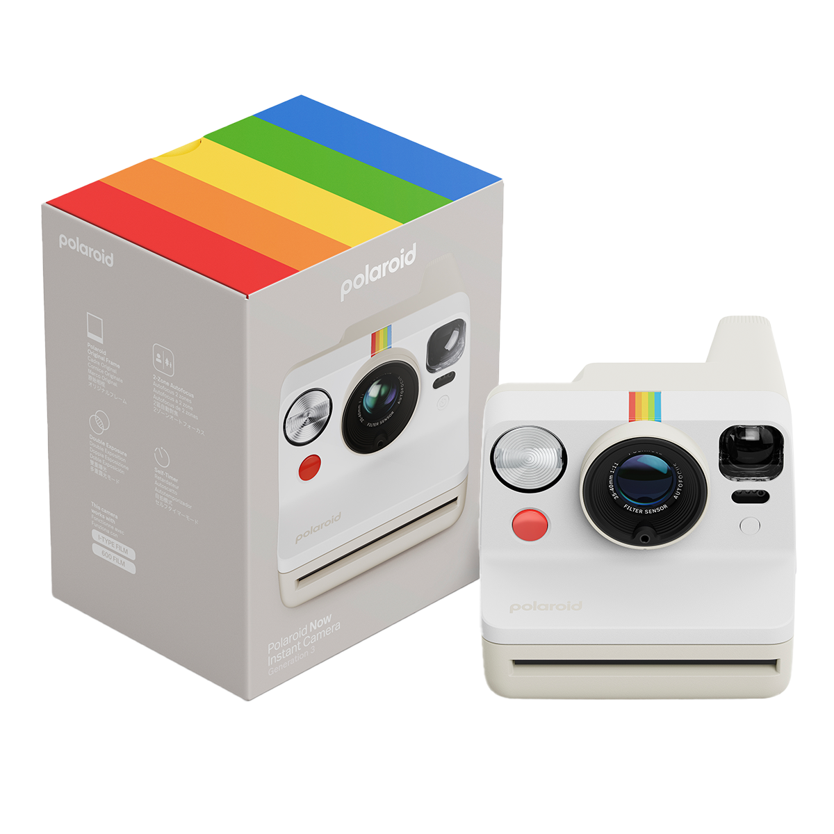 Polaroid Now Generation 3 Pebble White Instant Camera - 6