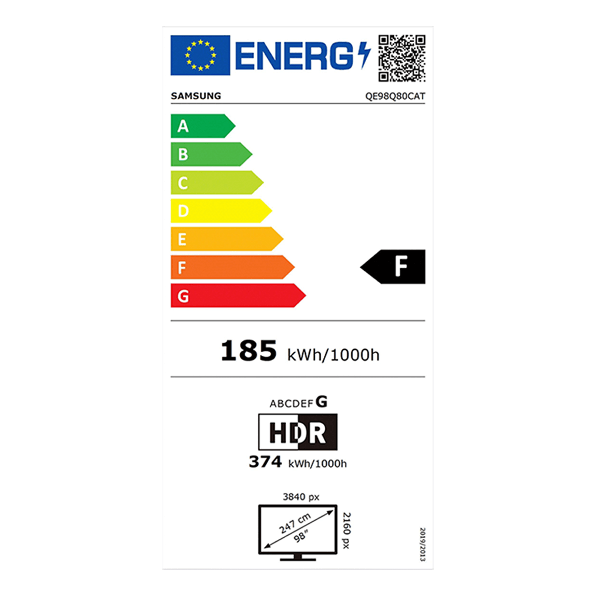 Samsung QLED TV 98" QE98Q80CATXXH + ΚΑΛΩΔΙΟ HDMI - 4