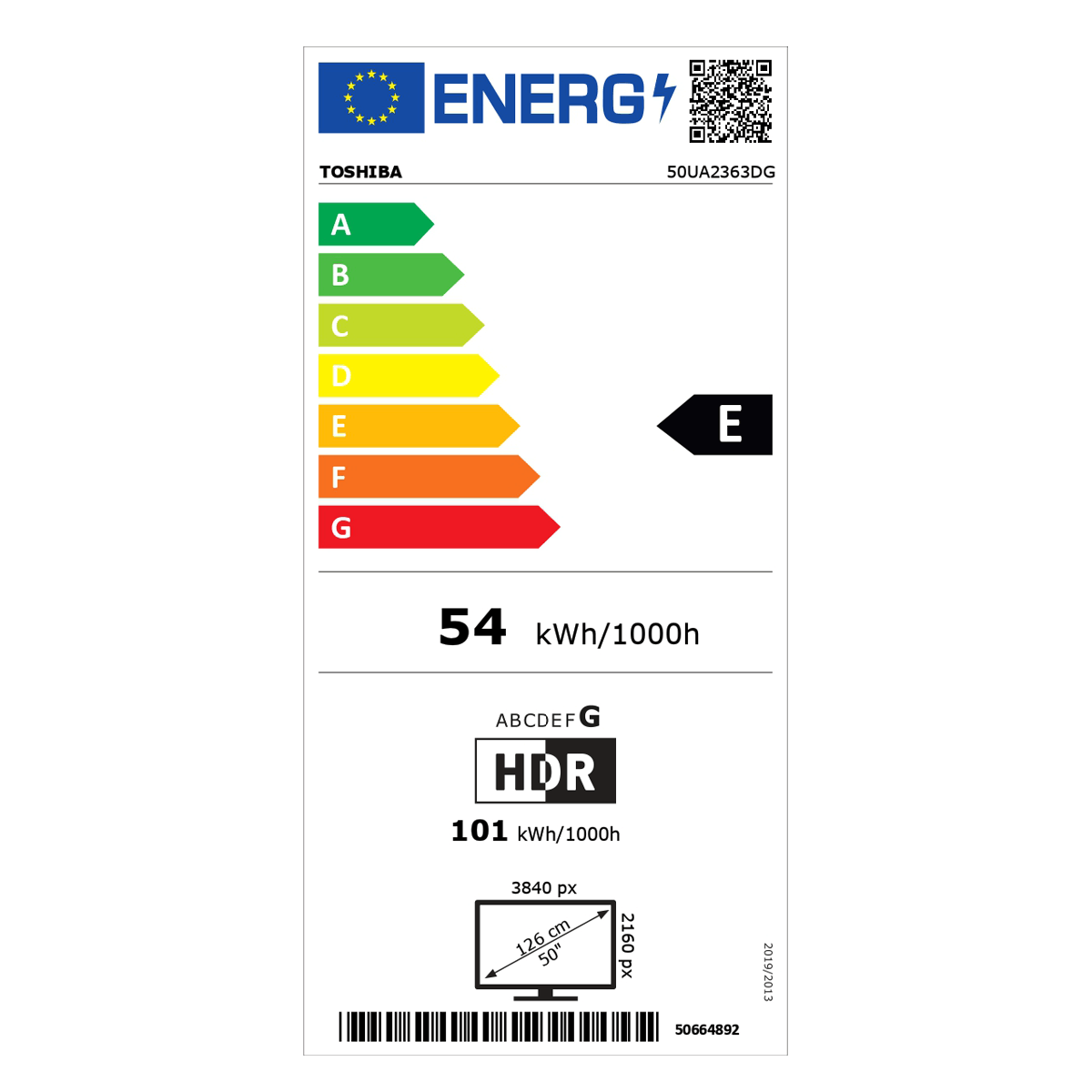 TOSHIBA 50UA2363DG 50'' LED 4K Smart TV Τηλεόραση Black - 3