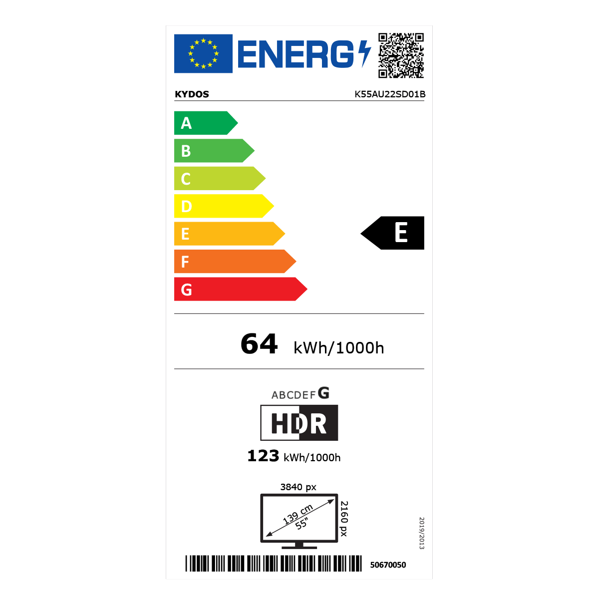 KYDOS K55AU22SQ01B 55'' QLED 4K Android TV Τηλεόραση - 3