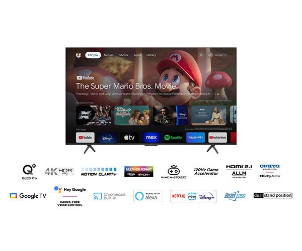 TCL 98C655 98'' QLED 4K Smart TV Τηλεόραση google tv and assistant