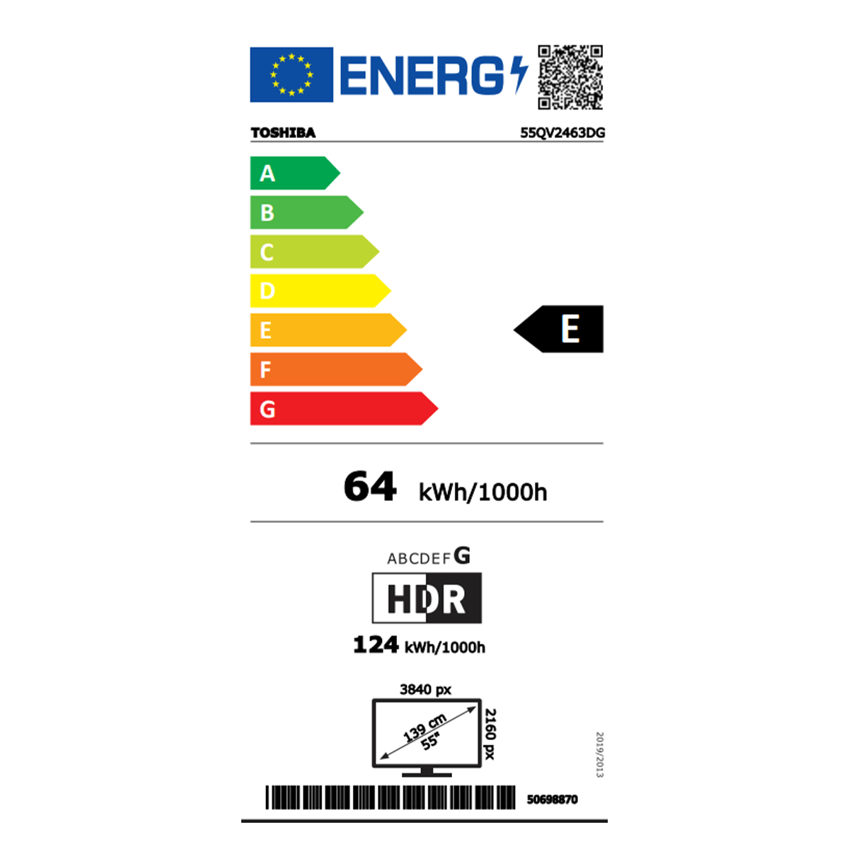 TOSHIBA 55QV2463DG 55'' QLED 4Κ Vidaa TV Τηλεόραση Black - 4