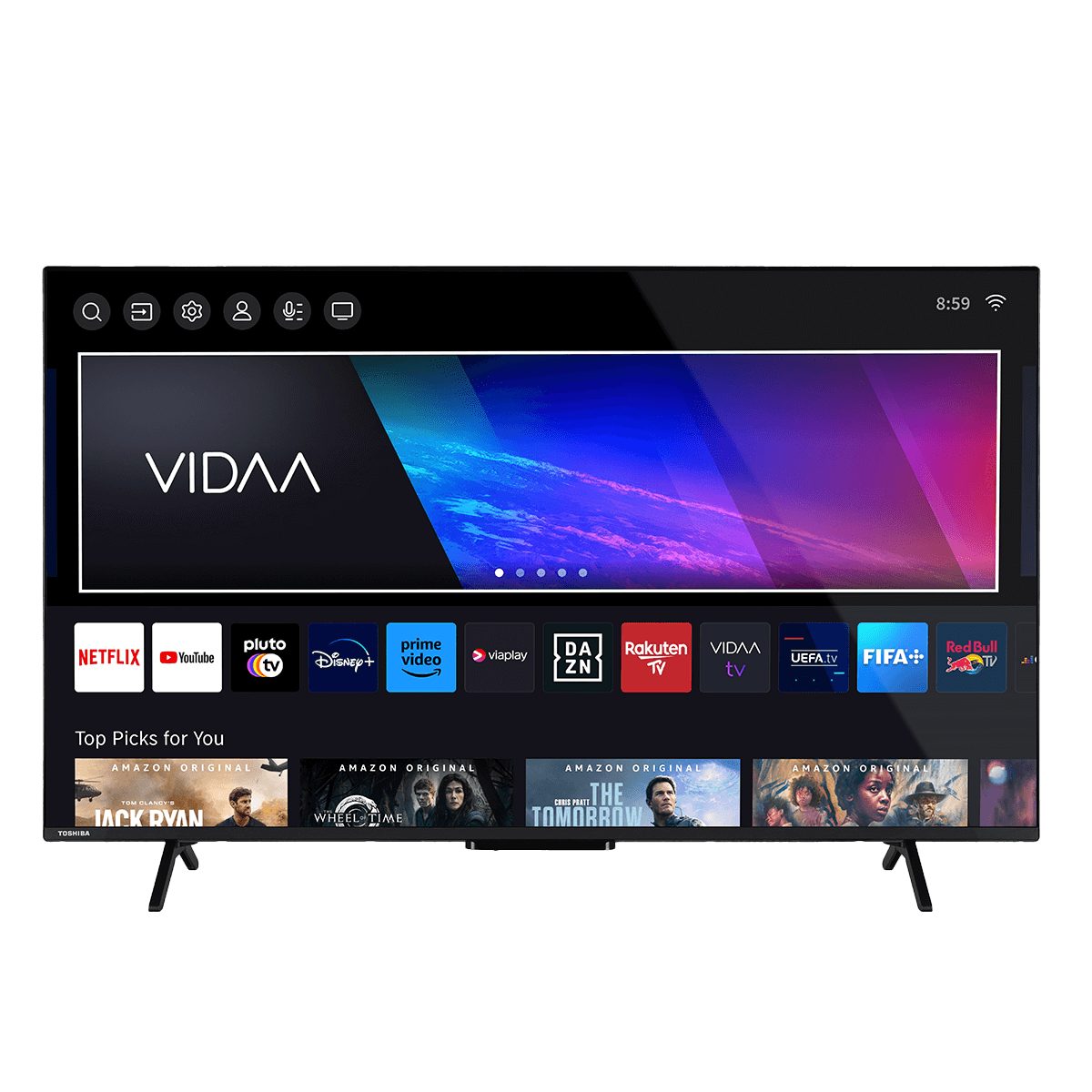 TOSHIBA 65QV2463DG 65'' QLED 4Κ Vidaa TV Τηλεόραση Black